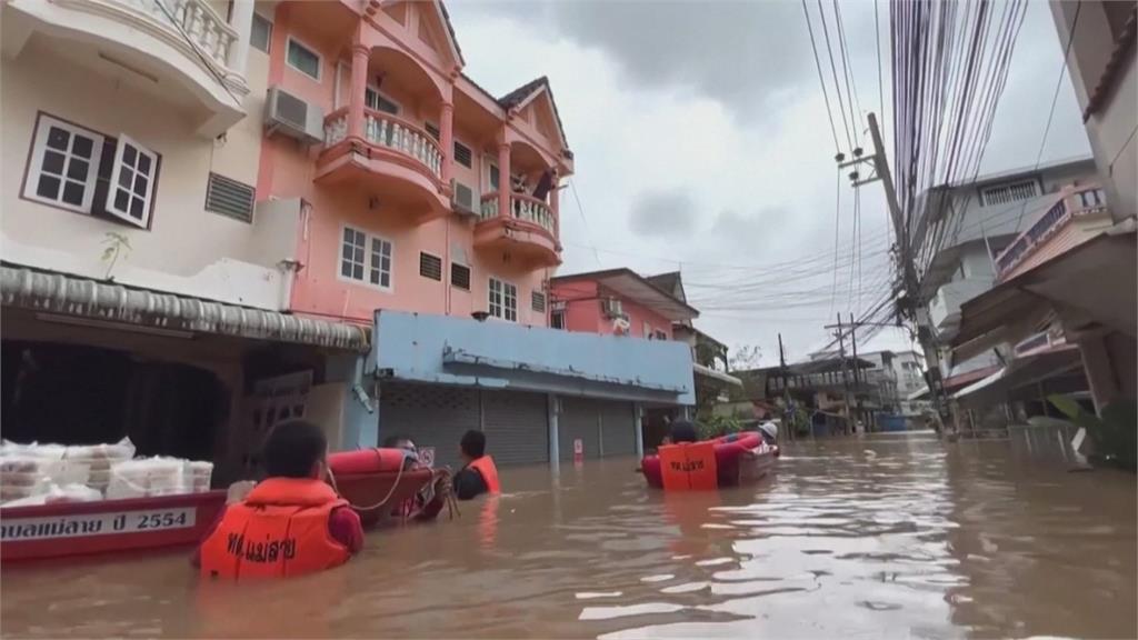 輕颱木蘭橫掃　緬甸水壩潰堤大水衝泰國