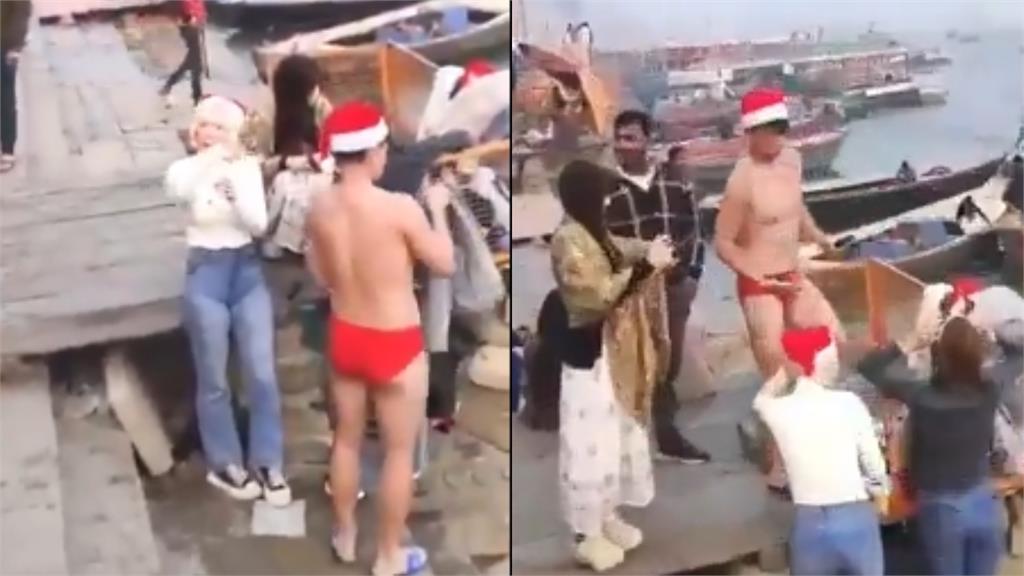 日YTR在印度恆河當「尿尿小童」惹怒居民!遭包圍畫面流出…導遊道歉曝真相