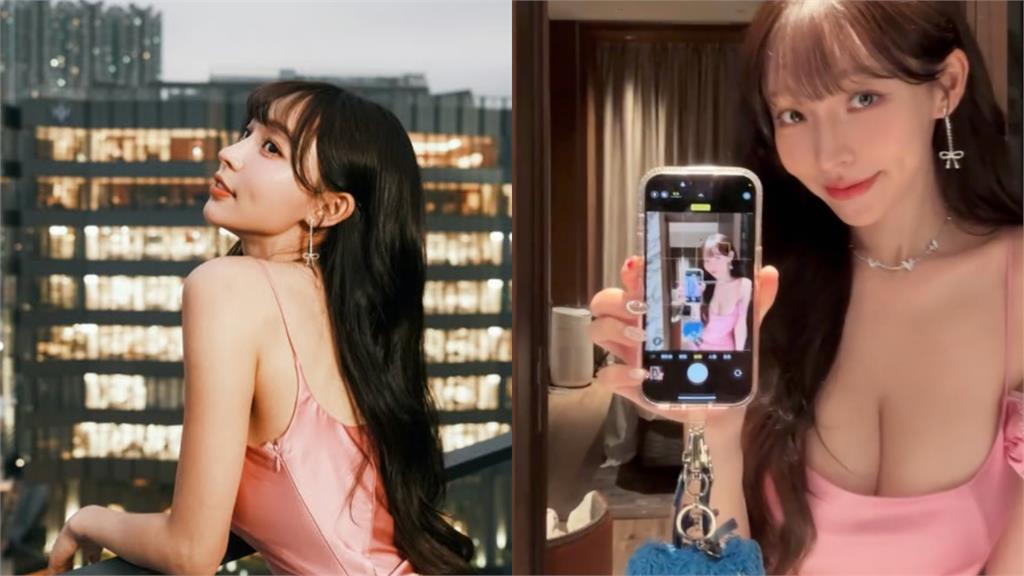 鏡面反射「超晃妹子」竟是林襄!絲滑睡裙穿出門「絕頂視角」全解鎖