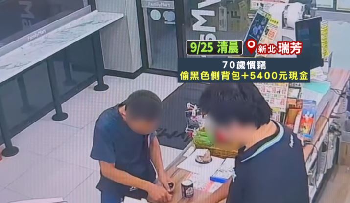 新北民眾客廳「放有５４００元背包」遭竊　七旬慣竊市場落網