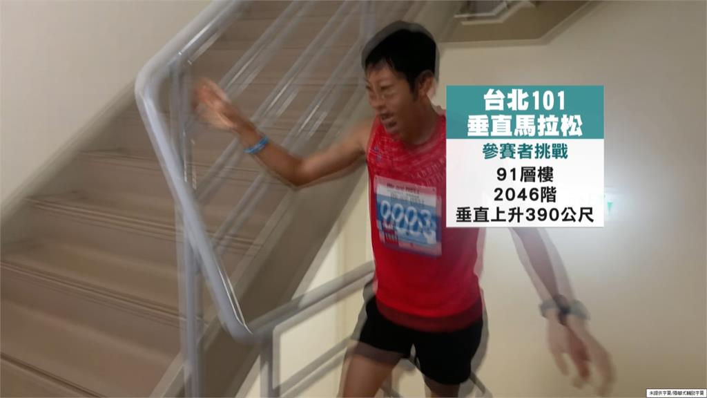台北１０１垂直馬拉松登場　來自各國逾３５００好手挑戰