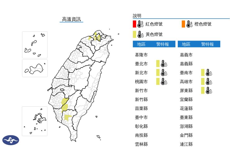 快新聞／慎防中暑！6縣市狂響高溫燈號　