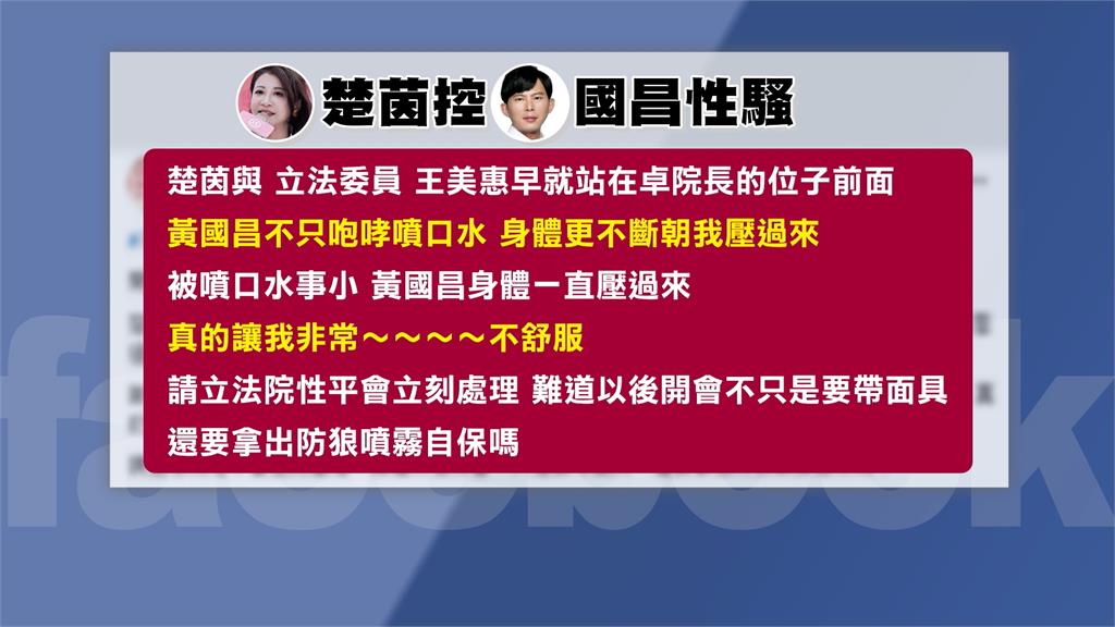 控黃國昌像「電車癡漢」　林楚茵：以後要帶防狼噴霧自保？