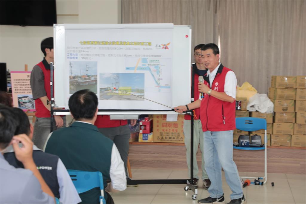 重建七股防線，黃偉哲請求卓榮泰支持復育沙洲與排水整治