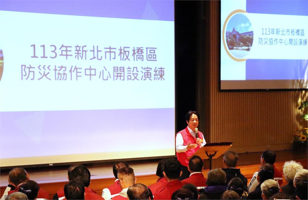 賴總統前往板橋靜思堂 視導政府民間災防機制