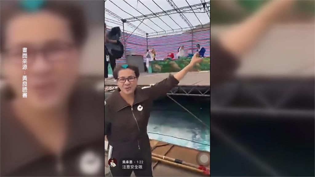 颱風吹翻澎湖歌仔戲棚 帆布、戲服「隨風而去」