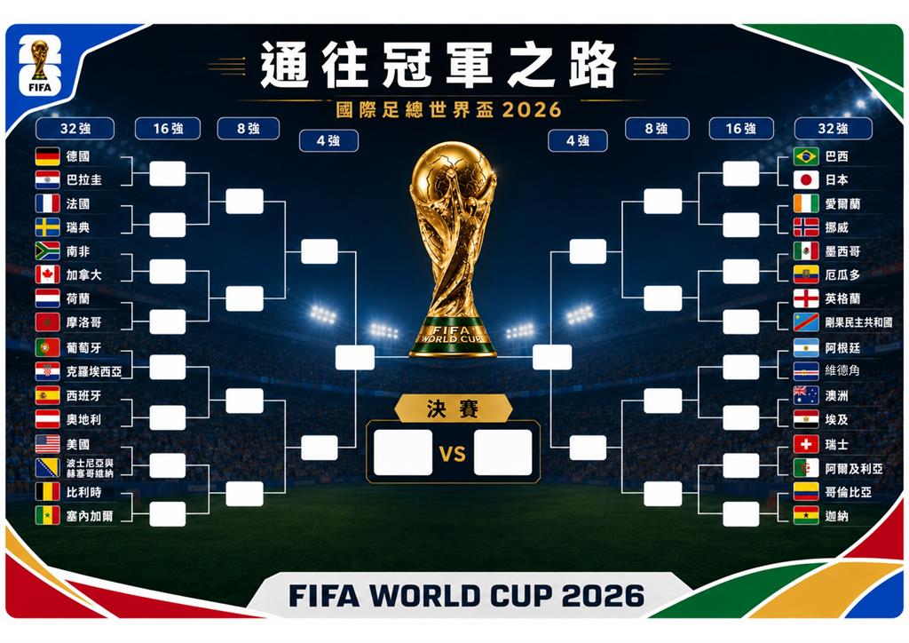 世足賽(影)／32強名單看這裡！阿根廷碰黑馬維德角　法國、西班牙、英格蘭強權啟動