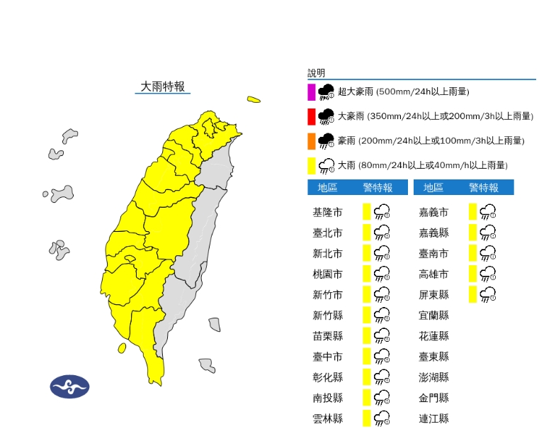 快新聞/出門記得帶傘!鋒面影響雨彈來襲 16縣市大雨特報