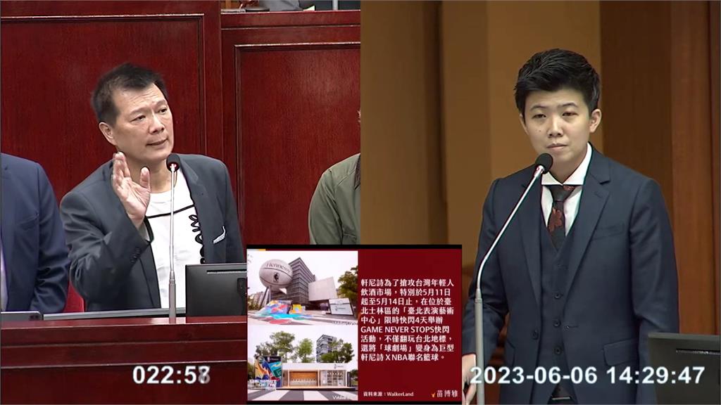 北市府頻出包!北美館外學生撐傘吃飯 北藝中心酒商廣告「沒警語」