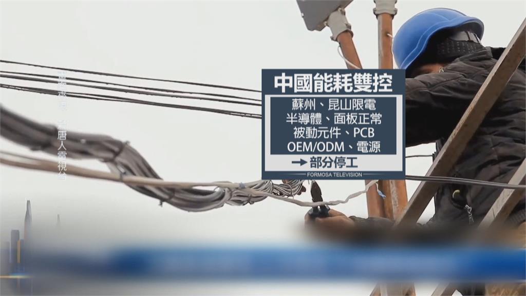 中國「能耗雙控」限煤限電　電子業大停產　上下游挫咧等