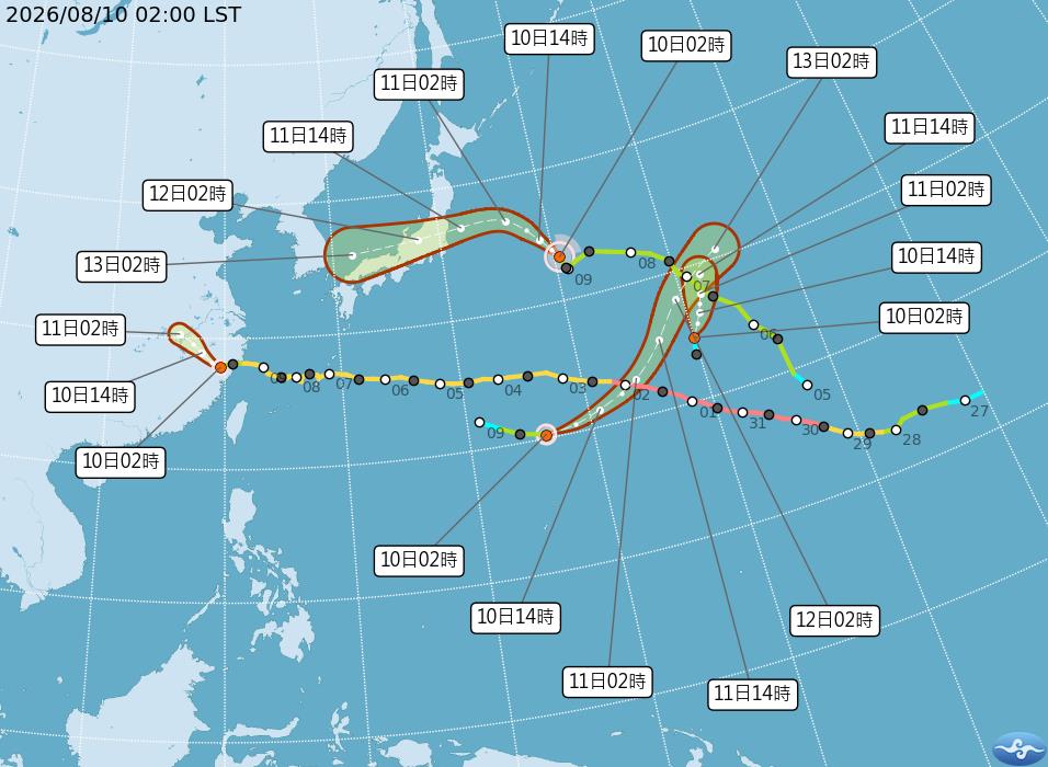 快新聞／又有新颱？西北太平洋「3颱1熱低壓」　專家揭最新走向