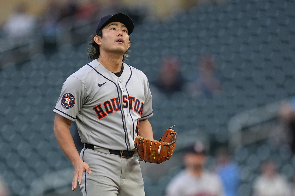 MLB(影)／今井達也先發4.2局無四壞保送有進步！卻因下雨延賽提早退場