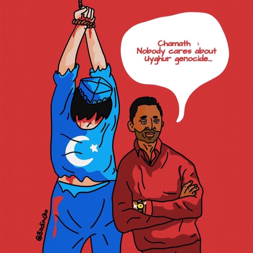 NBA勇士投資者認「不在乎維吾爾族」　流亡藝術家繪神作全網罵：無恥