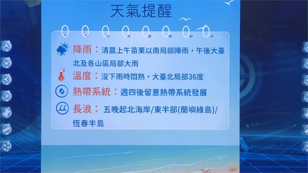 快新聞/氣象署指「這時間」恐形成熱帶系統 東半部、南部將有局部豪大雨!