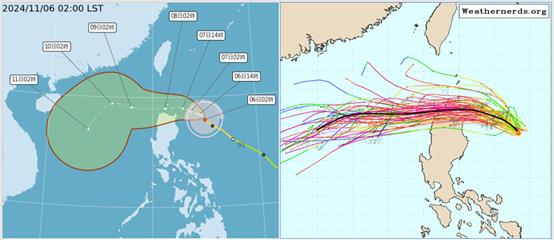 中颱「銀杏」最新各國路徑曝光!專家曝「這天」最近台灣…3地區雨勢最強