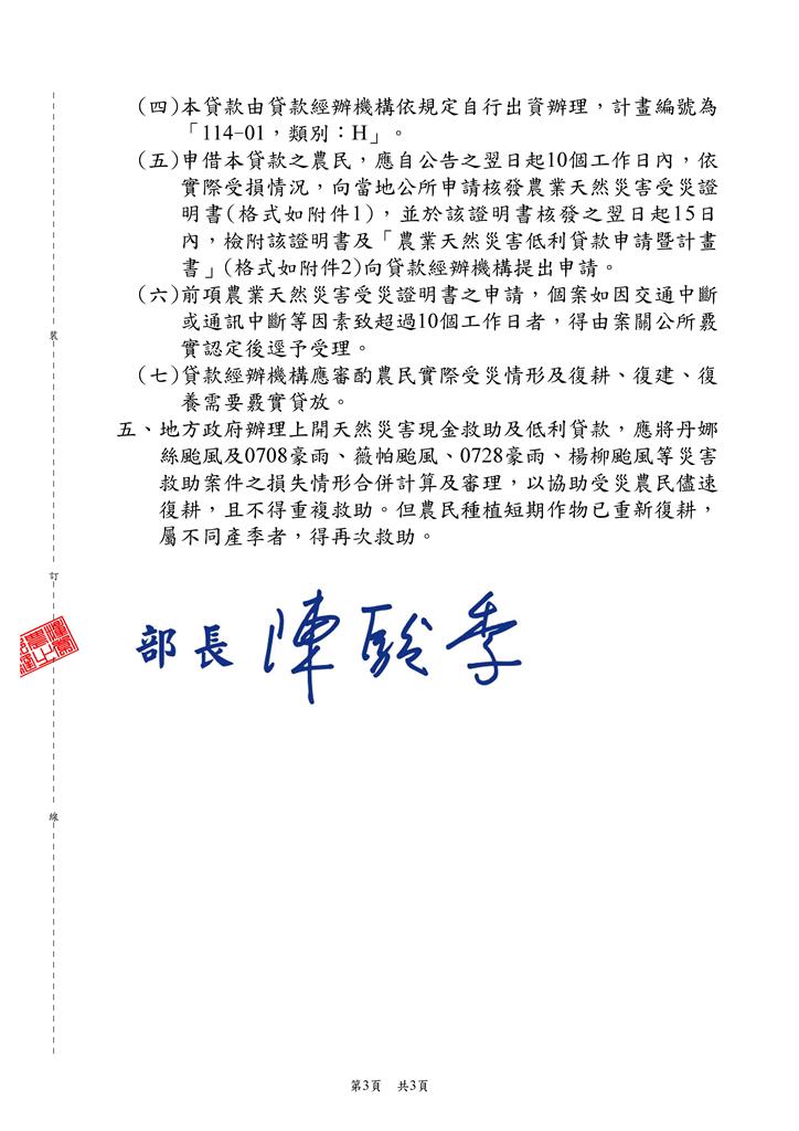陳瑩、莊瑞雄關心台東農損  農業部公告現金救助「全縣全品項」