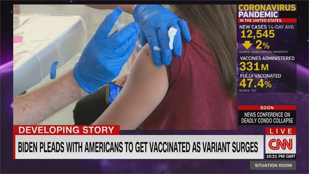 美「國慶日前7成接種」 未達標 　拜登：打疫苗是最愛國的行為