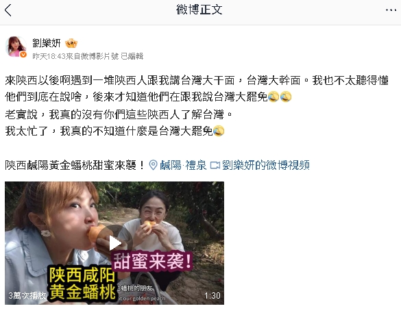 劉樂妍遭中國人狂問「何為大罷免」!親吐「101字心聲」認:真的不了解台灣
