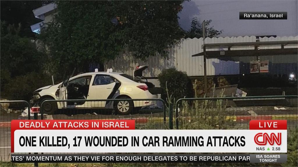 以色列汽車衝撞1死17傷　定調恐攻逮巴勒斯坦2嫌犯