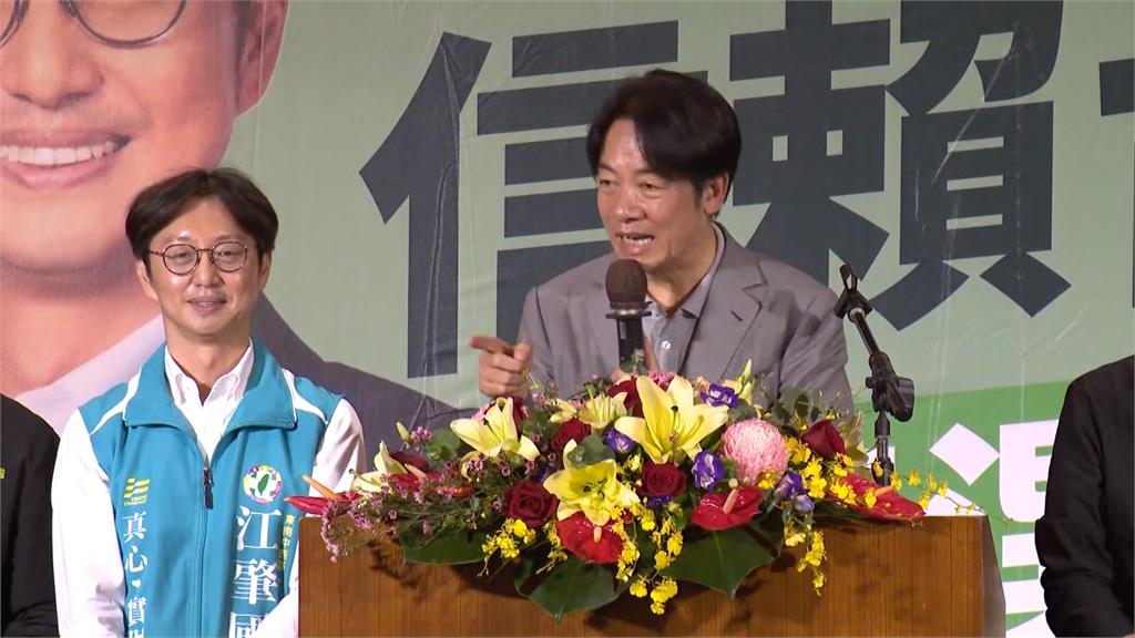 最強母雞!賴清德展現超旺人氣 走訪台中力挺謝子涵、江肇國