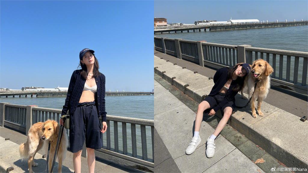 歐陽娜娜沙灘狂奔「脫到剩BRA」!雙手上舉「根根肋骨凸出」網嚇傻:骨頭外露