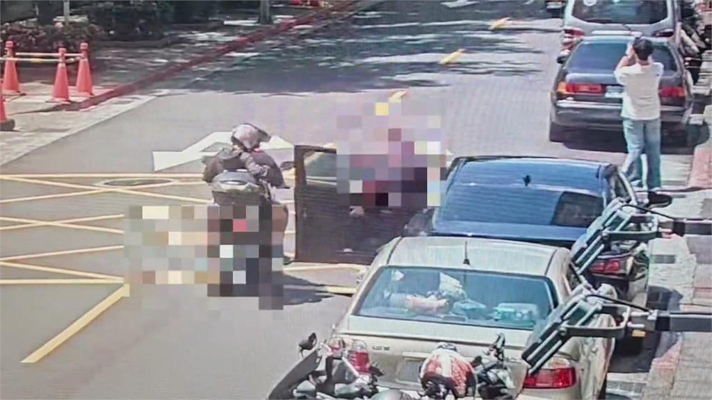 父載兒3貼碰撞計程車車門 刑事局前大打出手