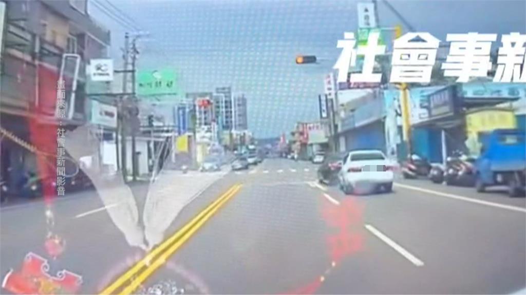 彰化69歲婦開車恍神! 前車遭推撞10公尺「被迫闖紅燈」