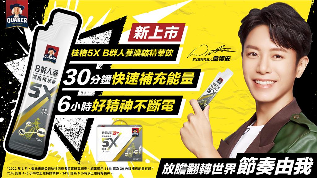 韋禮安演藝高峰的金三角秘訣 代言桂格5X人蔘放膽翻轉世界