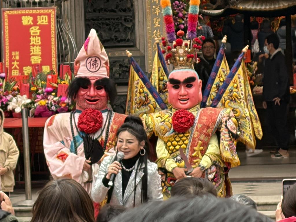 天后會神后！！　　「台灣濱崎步」王彩樺鎮瀾宮防詐宣導