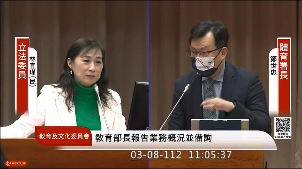 近期體壇爭議不斷　體育署長鄭世忠備詢處女秀