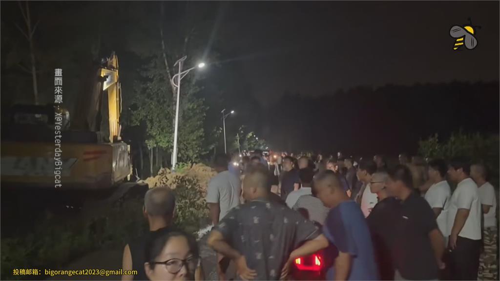 河北暴雨汽車慘遭滅頂 村民不滿洩洪抗議爆衝突