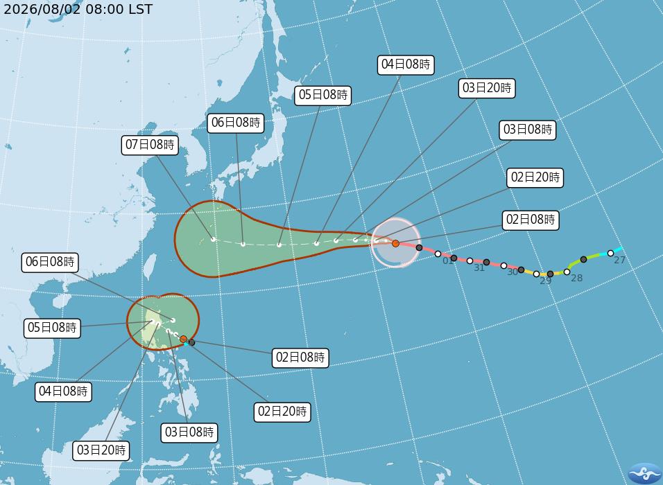 強颱「白海豚」侵台機率提升！這天雨彈開炸「外圍掠過北台灣」路徑曝光