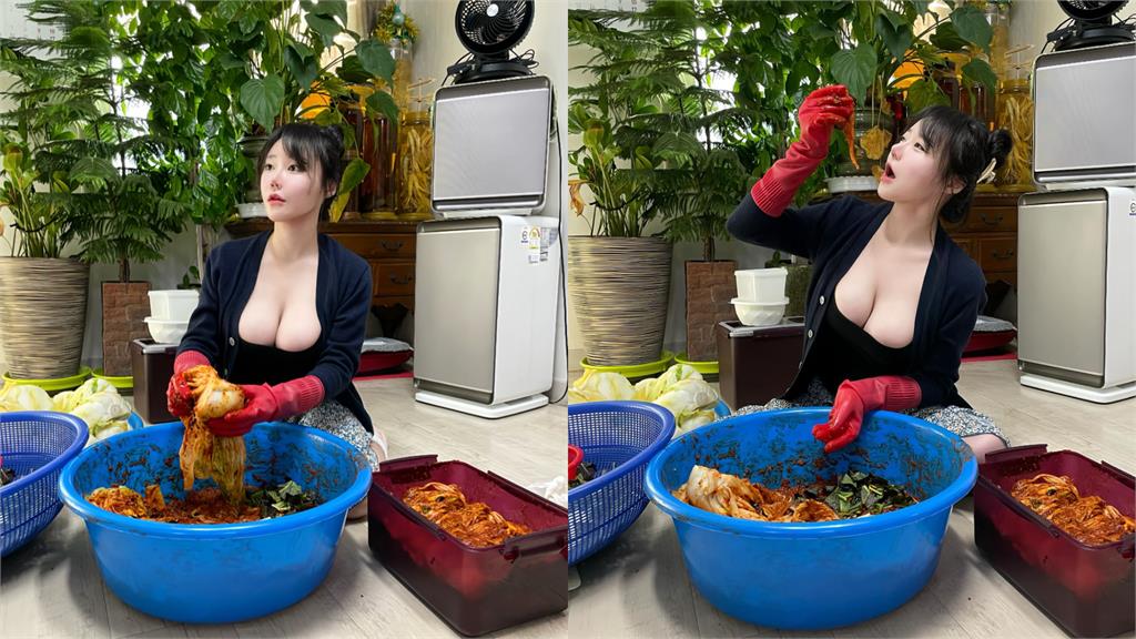 韓妹醃泡菜「雪白猛料」險全下!抬手試吃「鬼椒辣度」網激讚:最頂的