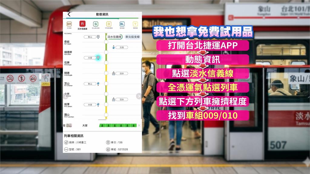 搭捷運拿試用包！　北捷紅線首見「拉環旁贈品」隨你拿