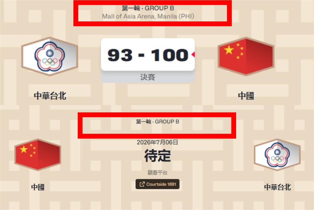 籃球/不是說好第三地?世界盃資格賽傳台灣客場戰中國「改回瀋陽」籃協嚴正駁斥