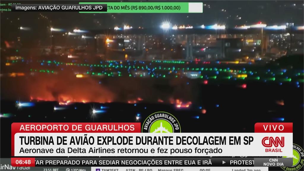 美國達美客機剛起飛引擎爆炸！　幸成功返航無人受傷