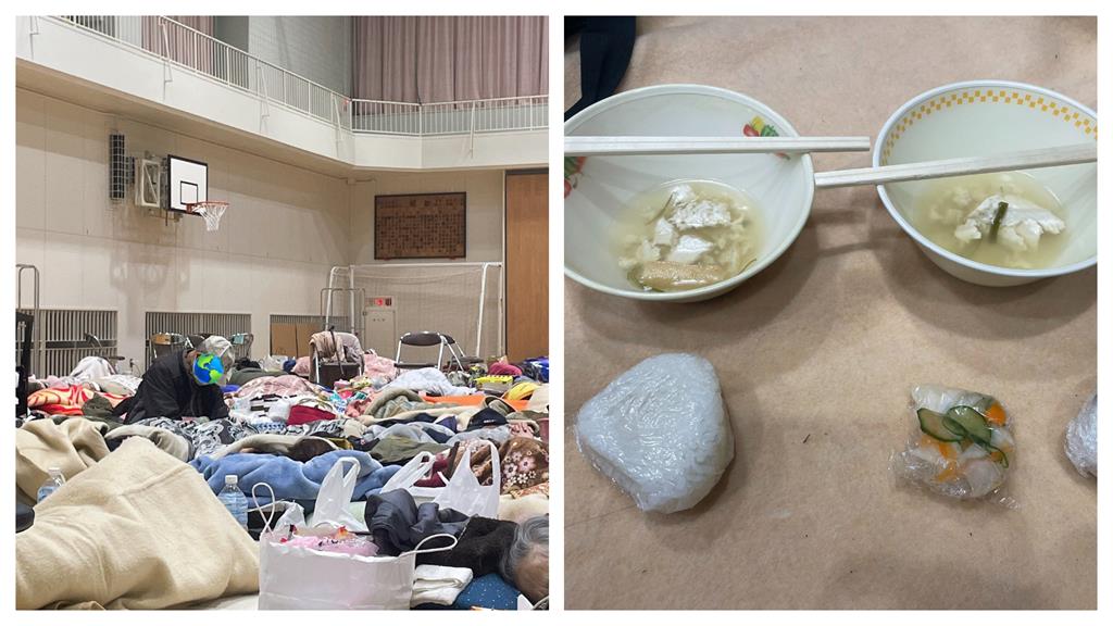 石川7.6強震發生隔日物資耗盡！網瘋傳避難所「極簡」伙食求救援