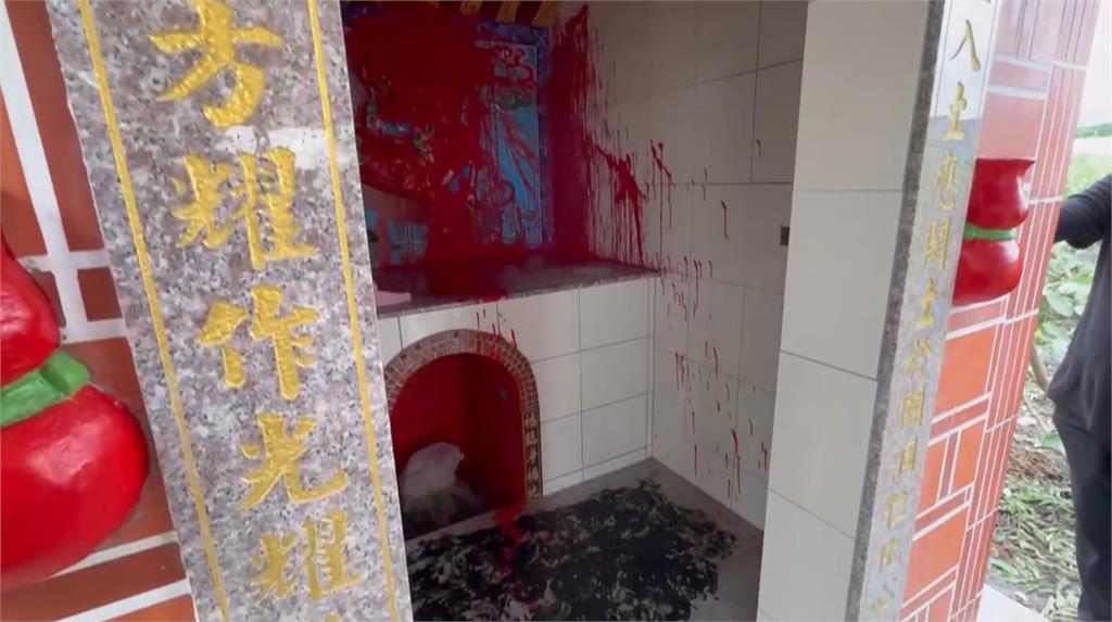 彰化百年「山壩福德宮」遭惡意潑漆！新廟遭毒手畫面曝光⋯信徒痛心譴責