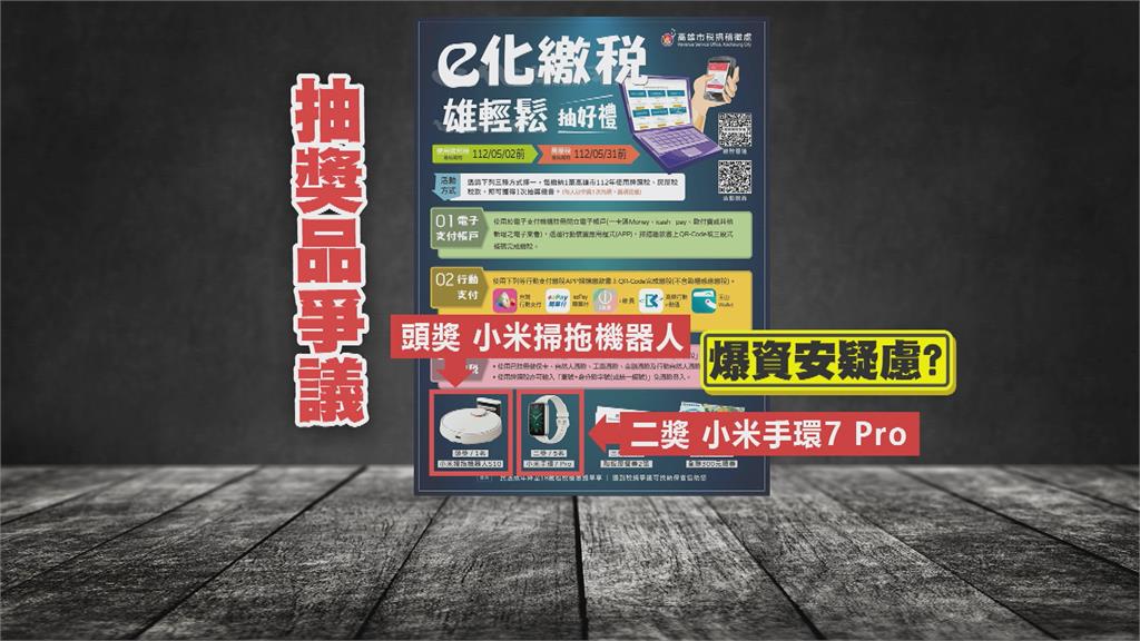 高市稅徵處抽獎送小米 黃捷:恐有資安疑慮