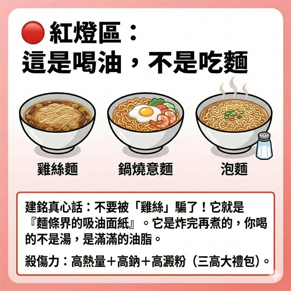 麵條界的吸油面紙是「它」!營養師曝恐怖熱量:簡直是在喝油