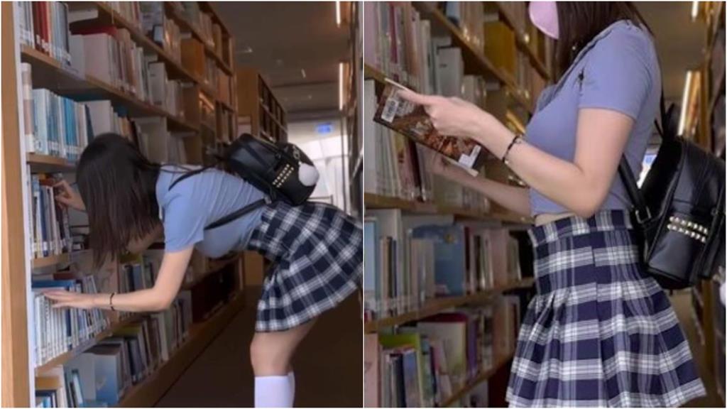 高雄總圖「趴書架、激情衝撞」全被攝！翻出「台灣X后暴紅片」驚見1幕超派