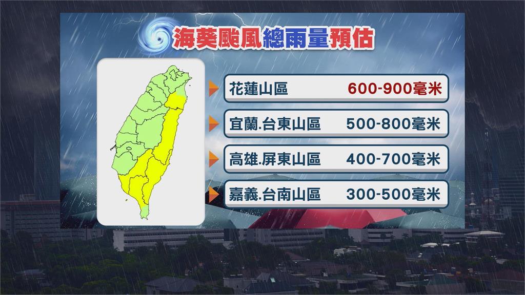「海葵」逼近陸警範圍擴大 週日預估從台東登陸