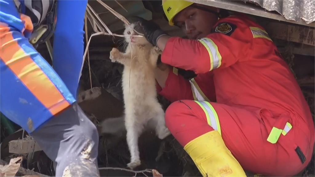 驚險！印尼洪水釀「馬路坍塌」　災情累計708人罹難