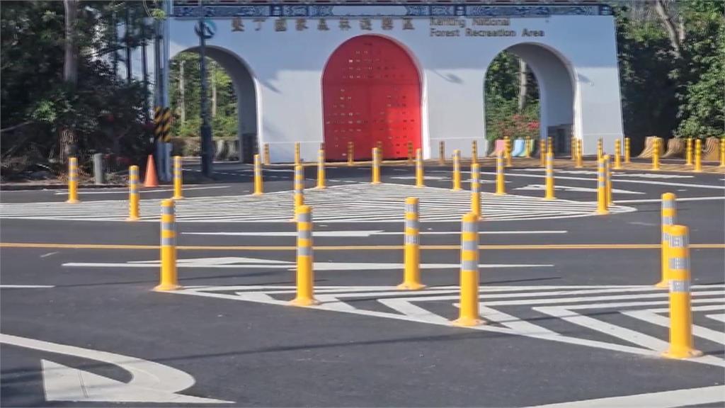 墾丁大街道路神秘色塊 外地遊客看了霧煞煞