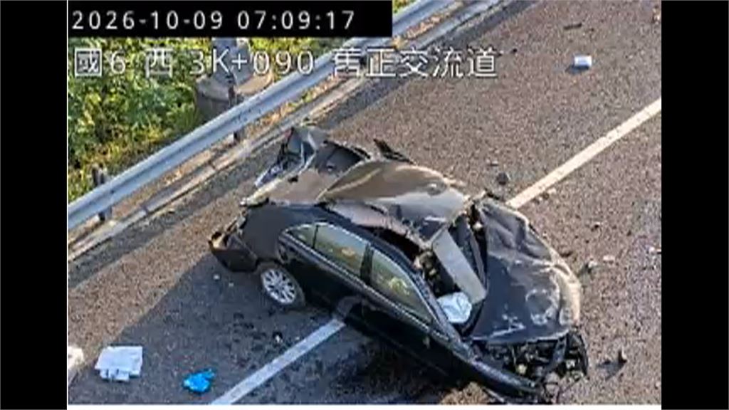 國慶連假首日傳憾事！　駕駛國道6號自撞護欄拋飛身亡