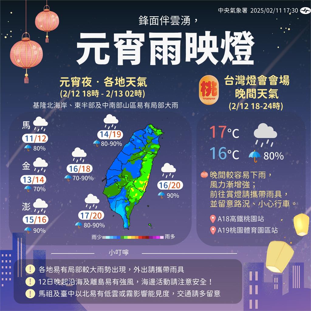 元宵節變天「首波春雨鋒面」將成形！雨彈炸全台「這2區最有感」濕冷3天