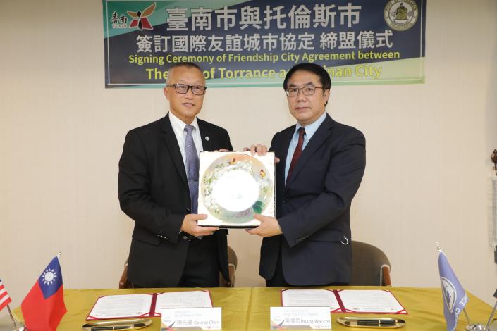美國托倫斯市長來自台灣 今與台南簽署國際友誼城市協定