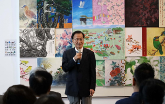 【淡江傳真】「筆韻淡江．e畫萬象」藝術展 張炳煌領銜 黃光男也樂學智慧e筆