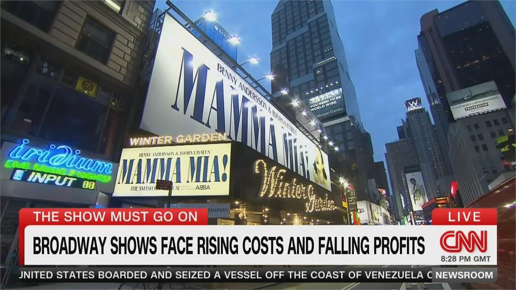 紐約百老匯財務困難 成本攀升、獲利下滑