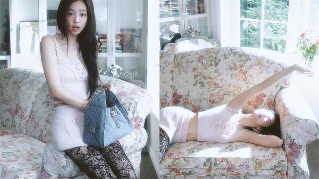 Jennie「藕粉蕾絲照」曝!大玩「性感誘惑」吸引廣大粉絲朝聖 Jennie最新畫報「藕粉蕾絲裝」公開!大玩「性感誘惑」289萬粉嗨洗愛心